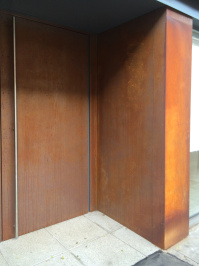 Corten steel clad door by DoorTechnik